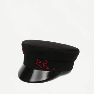 Ruslan Baginskiy logo curved brim beret